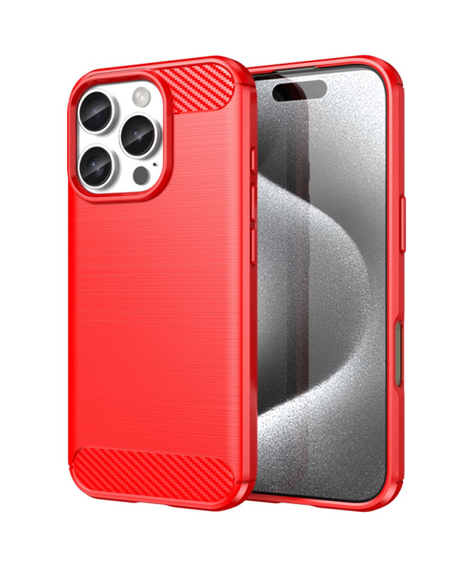 Coque iPhone 16 Pro effet brossé silicone