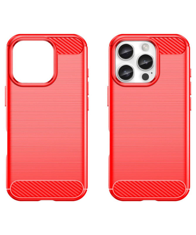 Coque iPhone 16 Pro effet brossé silicone