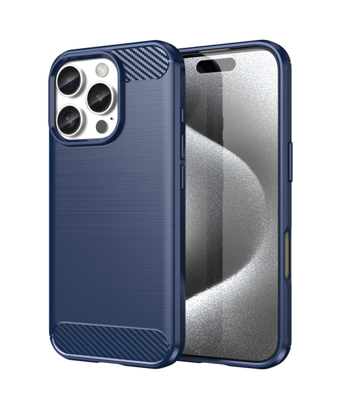 Coque iPhone 16 Pro effet brossé silicone