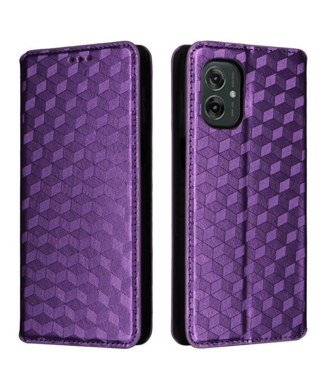 Housse Moto G55 5G flip cover design géométrie