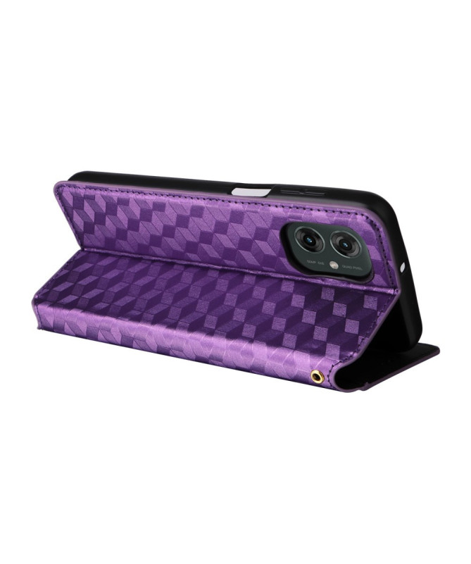 Housse Moto G55 5G flip cover design géométrie