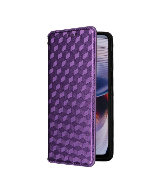 Housse Moto G55 5G flip cover design géométrie