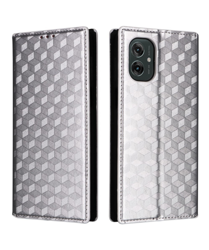 Housse Moto G55 5G flip cover design géométrie