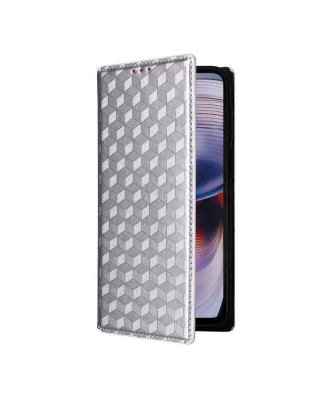 Housse Moto G55 5G flip cover design géométrie