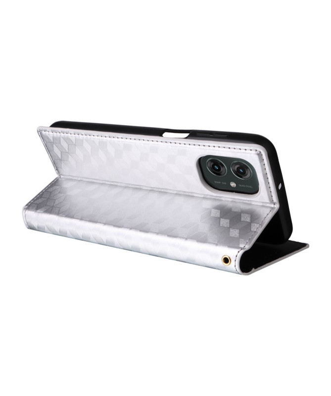 Housse Moto G55 5G flip cover design géométrie