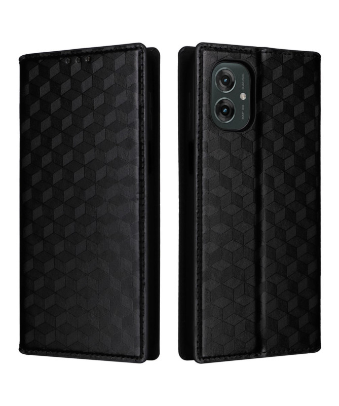 Housse Moto G55 5G flip cover design géométrie