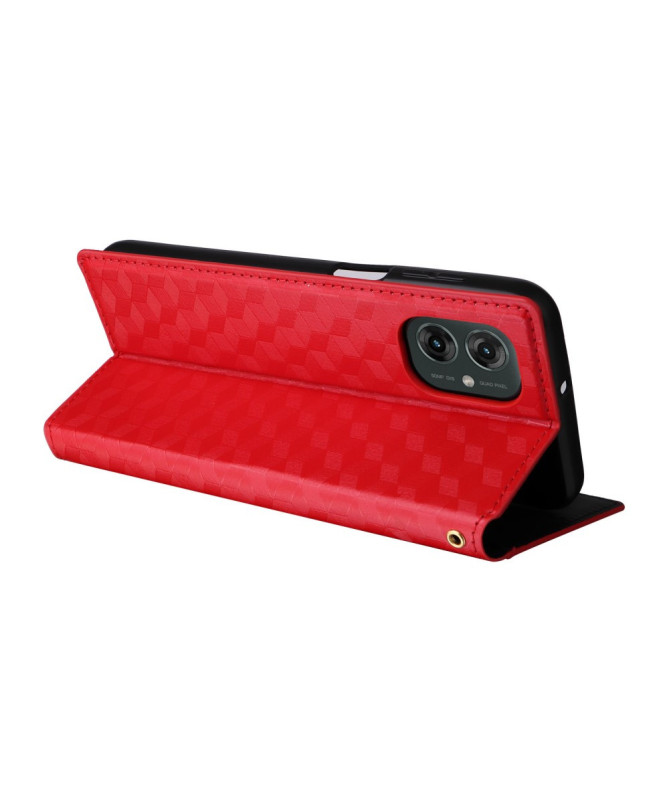 Housse Moto G55 5G flip cover design géométrie