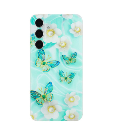 Coque Samsung Galaxy A55 5G Papillons et Fleurs