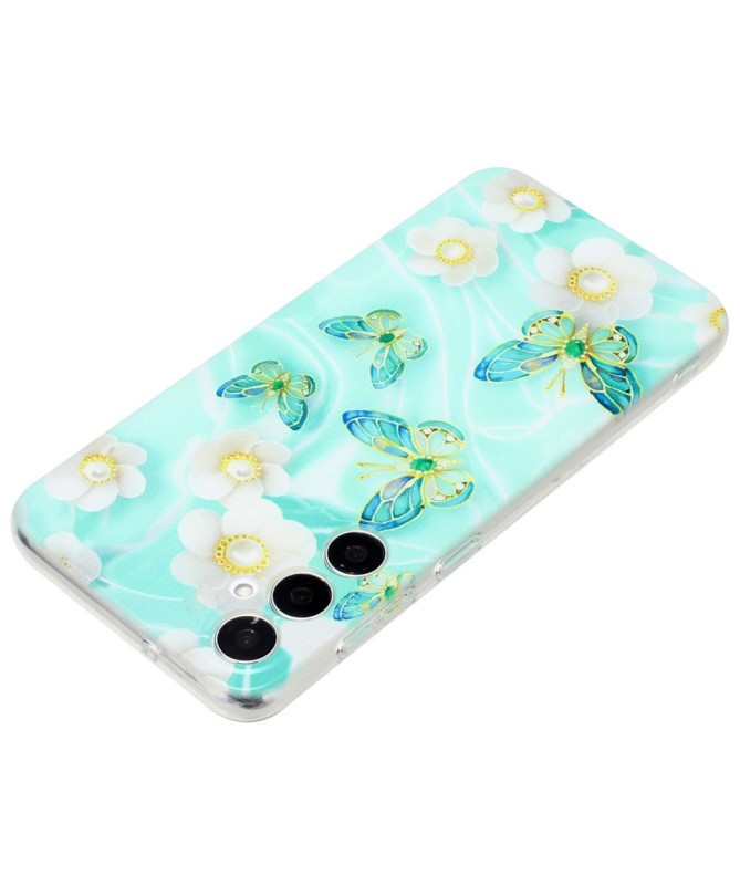 Coque Samsung Galaxy A55 5G Papillons et Fleurs