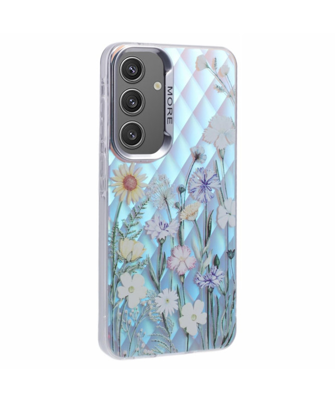 Coque Samsung Galaxy A55 5G Fleurs de Champ et Reflets Diamant