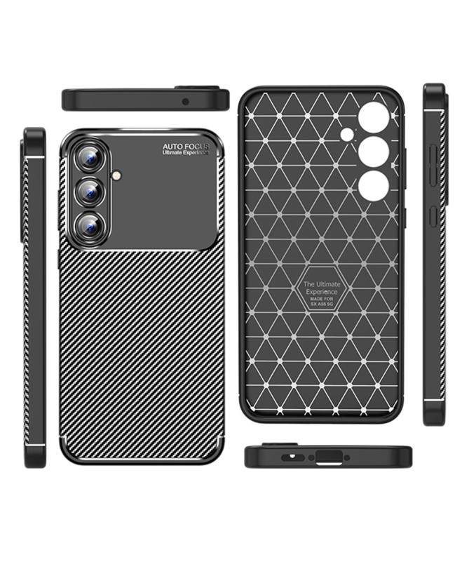 Coque Galaxy A55 5G, finition fibre de carbone