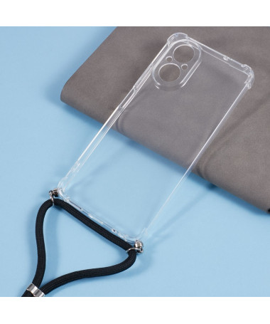 Coque Realme C67 transparente à cordon bandoulière