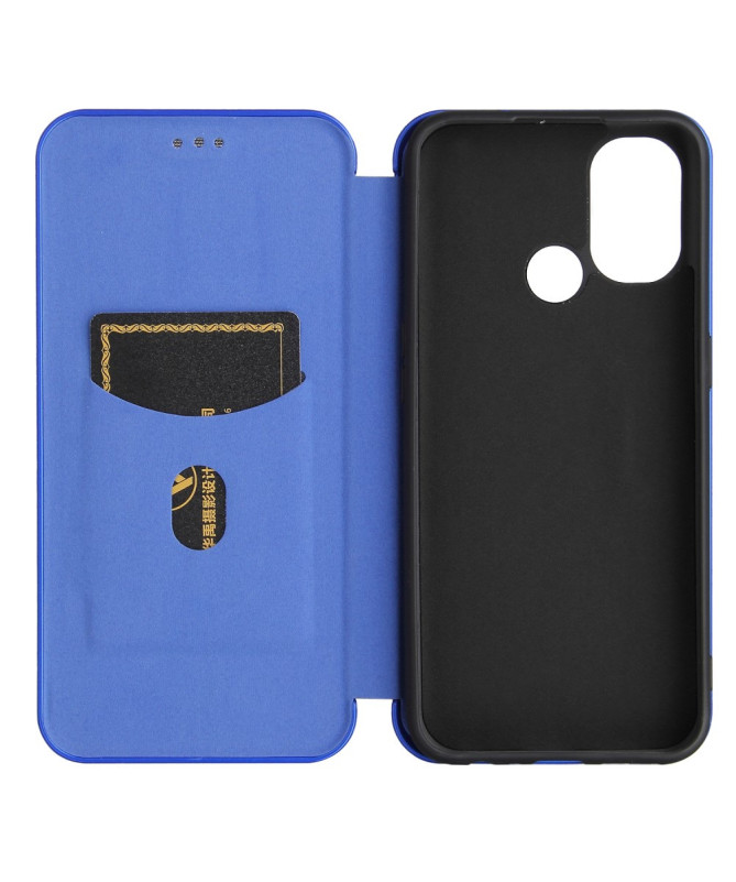 Flip Cover OnePlus Nord N100 design fibre de carbone