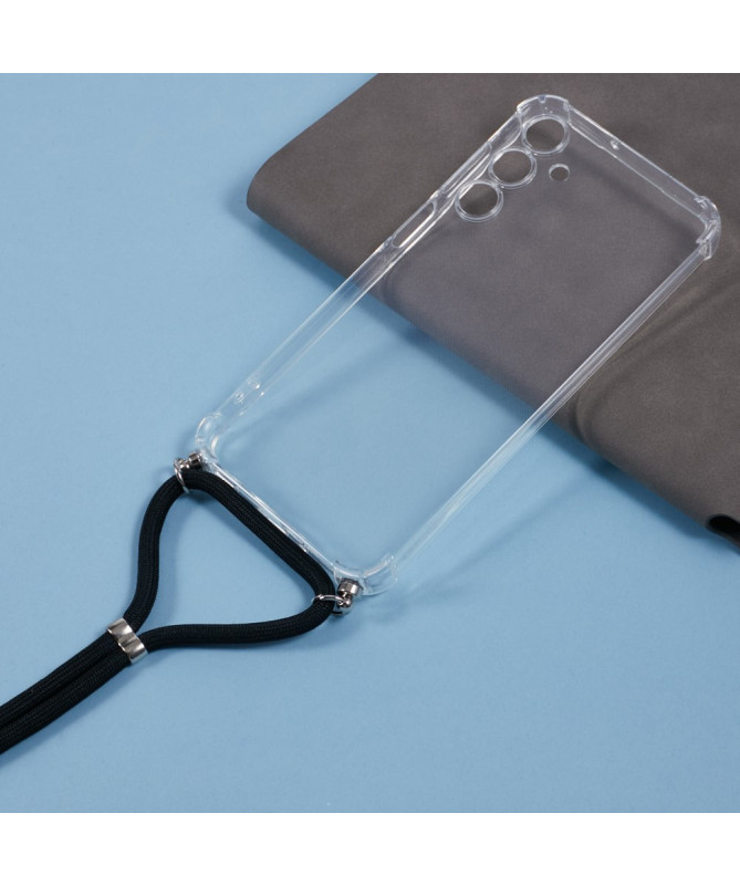 Coque Samsung Galaxy A16 5G / 4G transparente à cordon bandoulière