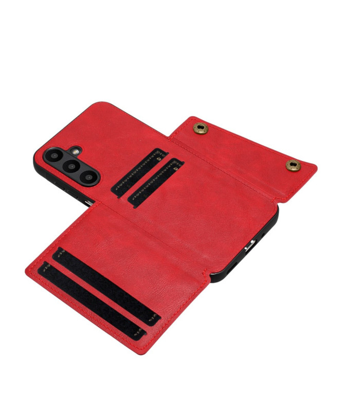 Coque Samsung Galaxy A16 5G / 4G en cuir avec porte-cartes et support 