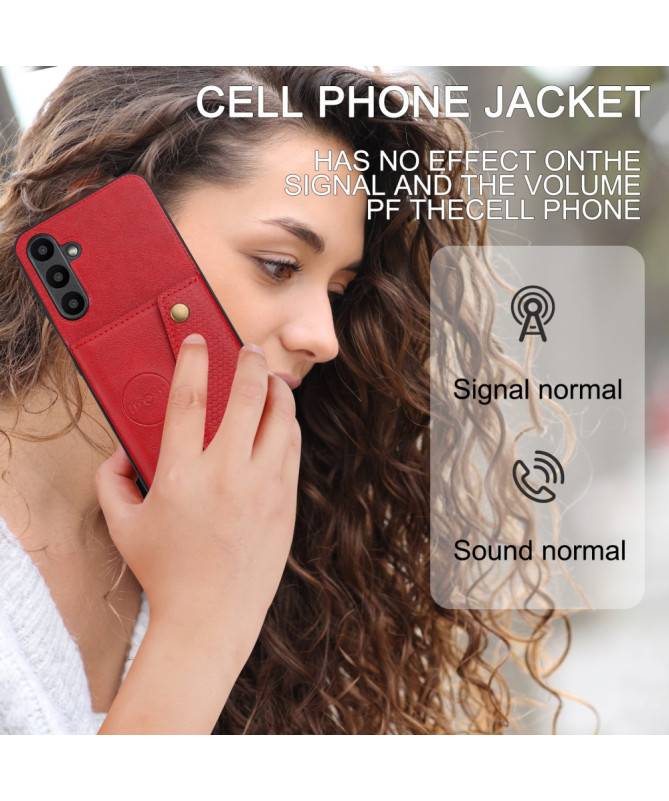Coque Samsung Galaxy A16 5G / 4G en cuir avec porte-cartes et support 