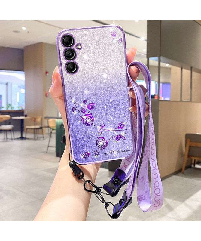 Coque Samsung Galaxy A16 5G / 4G Glamour Glitz avec Sangle