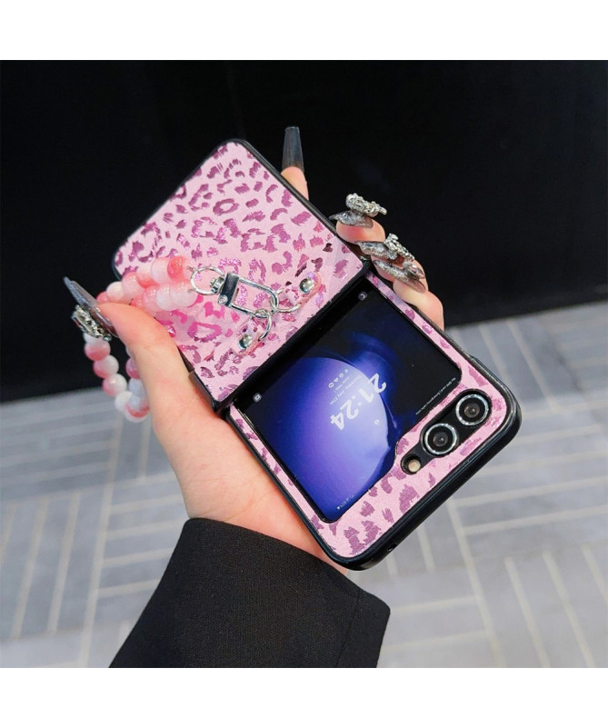 Coque Samsung Galaxy Z Flip 7 FE / Z Flip 6 Léopard Holographique avec