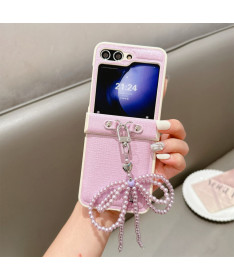 Coque Samsung Galaxy Z Flip 7 FE / Z Flip 6 avec Accessoire Nœud Perlé