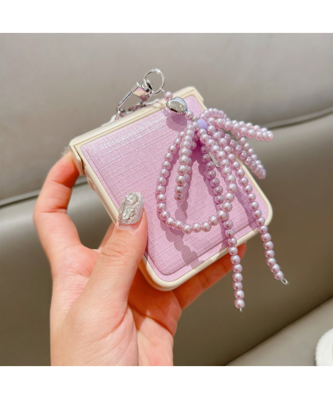 Coque Samsung Galaxy Z Flip 7 FE / Z Flip 6 avec Accessoire Nœud Perlé