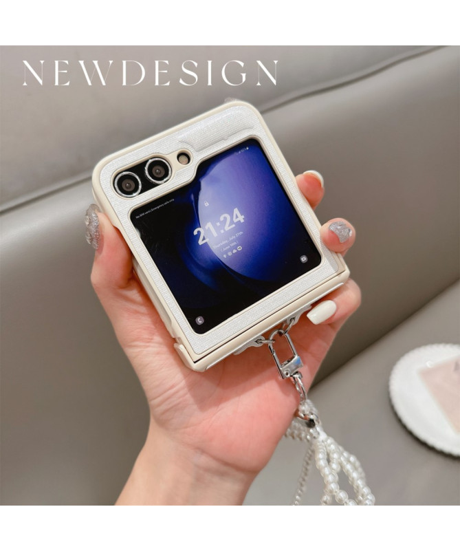 Coque Samsung Galaxy Z Flip 7 FE / Z Flip 6 avec Accessoire Nœud Perlé