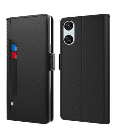 Housse Sony Xperia 10 VI premium porte cartes avec miroir