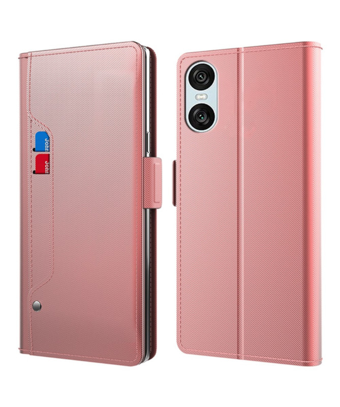 Housse Sony Xperia 10 VI premium porte cartes avec miroir