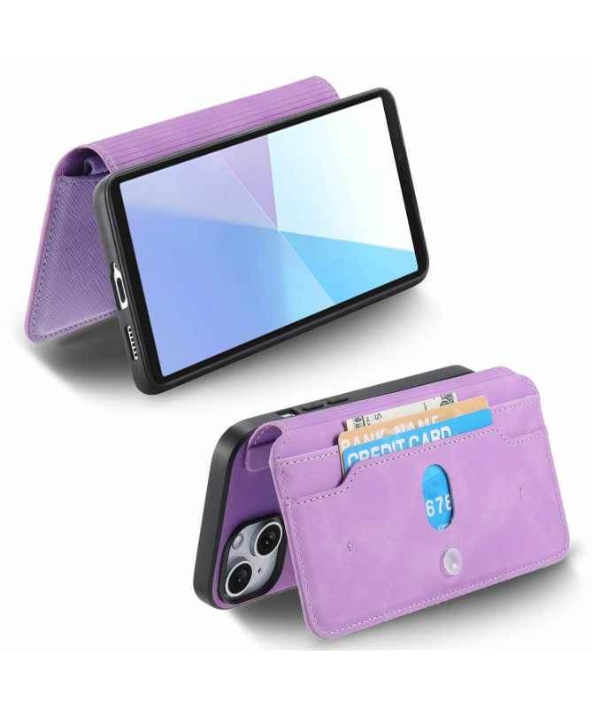 Coque et housse Sony Xperia 10 VI Texture Croisée avec Compartiment Zi