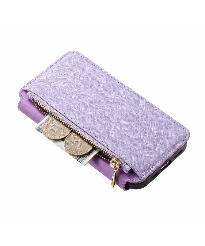 Coque et housse Sony Xperia 10 VI Texture Croisée avec Compartiment Zi