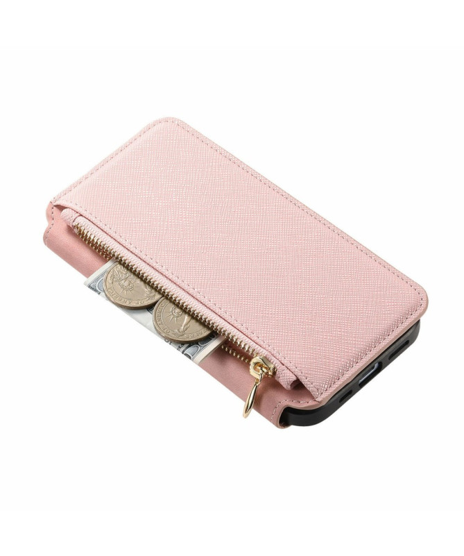 Coque et housse Sony Xperia 10 VI Texture Croisée avec Compartiment Zi