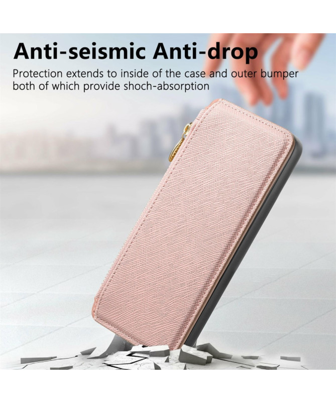 Coque et housse Sony Xperia 10 VI Texture Croisée avec Compartiment Zi