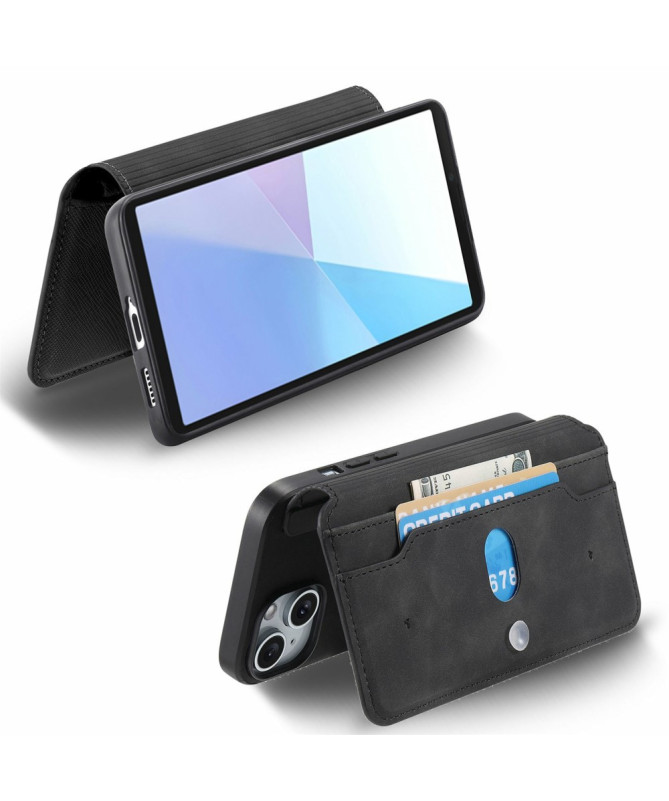 Coque et housse Sony Xperia 10 VI Texture Croisée avec Compartiment Zi