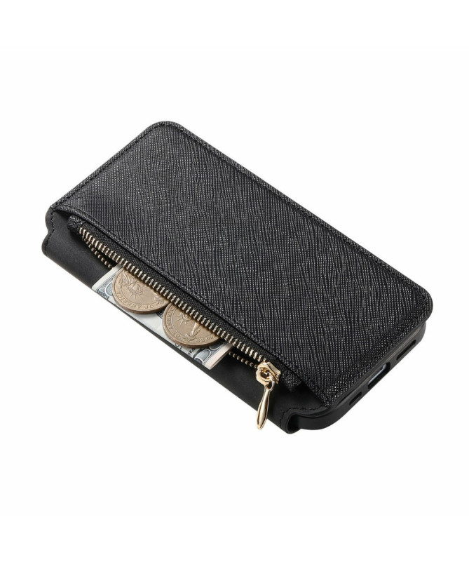 Coque et housse Sony Xperia 10 VI Texture Croisée avec Compartiment Zi