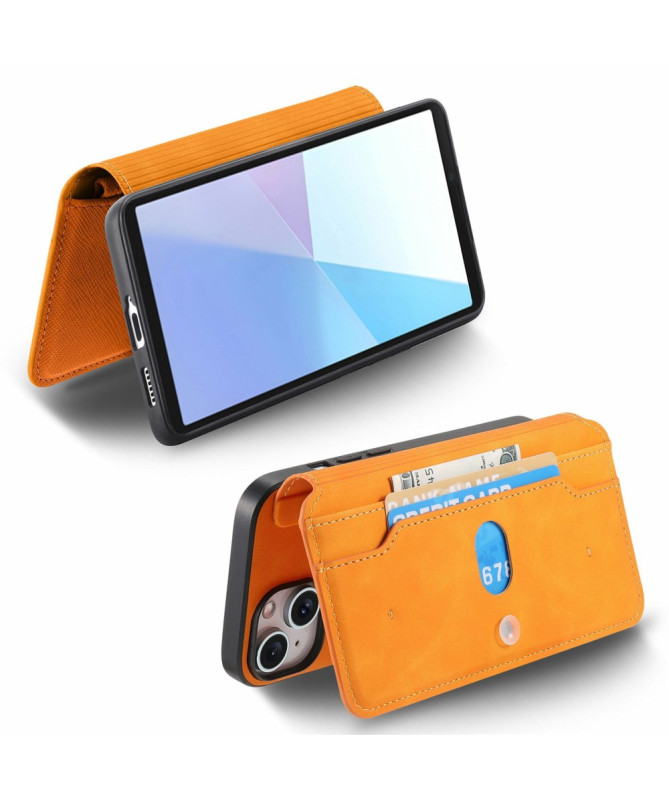 Coque et housse Sony Xperia 10 VI Texture Croisée avec Compartiment Zi