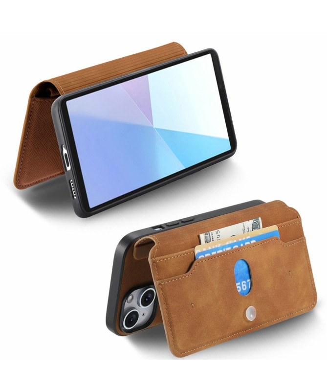 Coque et housse Sony Xperia 10 VI Texture Croisée avec Compartiment Zi