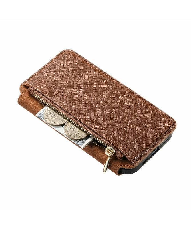 Coque et housse Sony Xperia 10 VI Texture Croisée avec Compartiment Zi