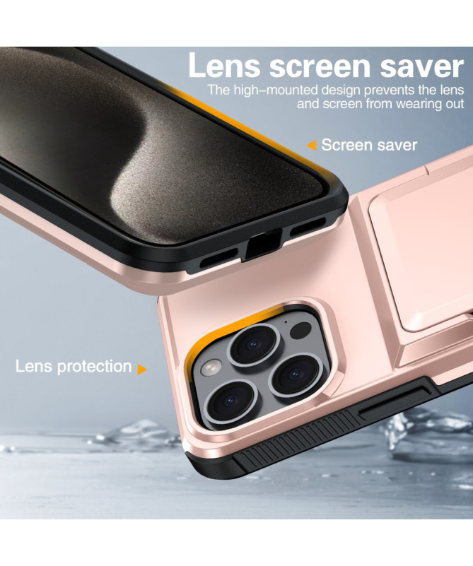 iPhone 14 Pro - Coque avec Porte-cartes Intégré et Protection Antichoc