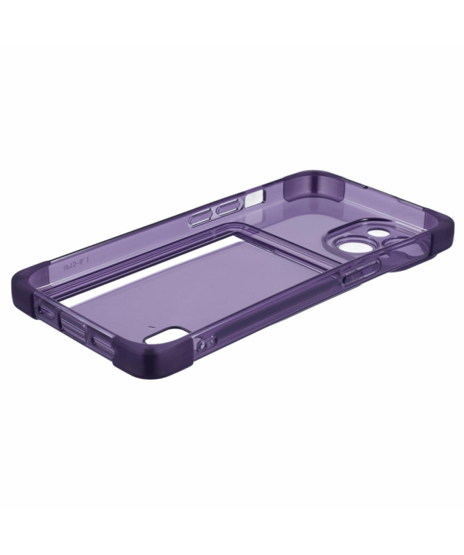 iPhone 14 Plus - Coque Transparente avec Porte-cartes et Protection Antichoc