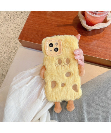 iPhone 14 - Coque en Peluche avec Design Mignon