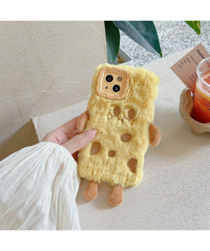 iPhone 14 - Coque en Peluche avec Design Mignon