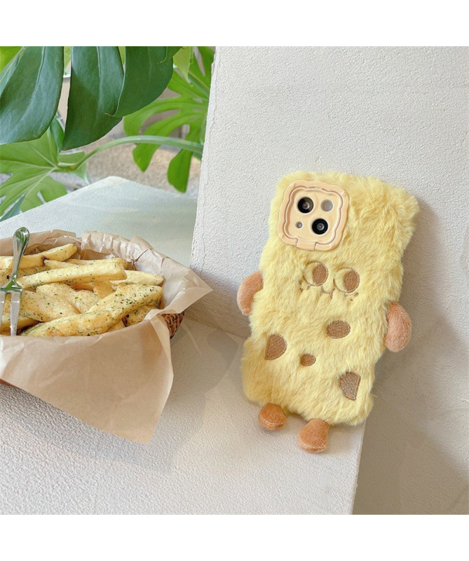 iPhone 14 - Coque en Peluche avec Design Mignon