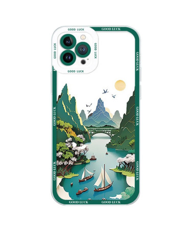 iPhone 14 Pro - Coque Paysage Peinture à l'Huile