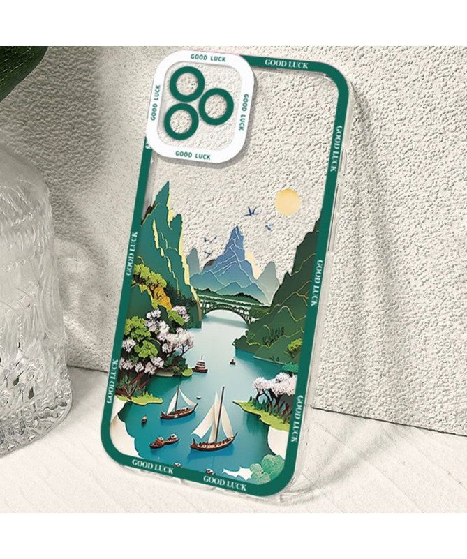 iPhone 14 Pro - Coque Paysage Peinture à l'Huile