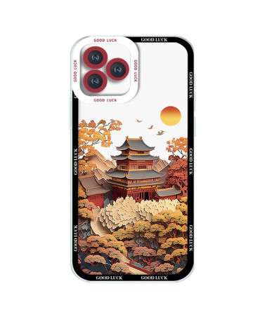 iPhone 14 Pro - Coque avec Design Paysage Peinture à l'Huile