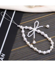 Charm de Téléphone Perles et Nœud Cristal | COUTURE