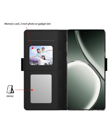 Realme C63 - Housse premium porte cartes avec miroir