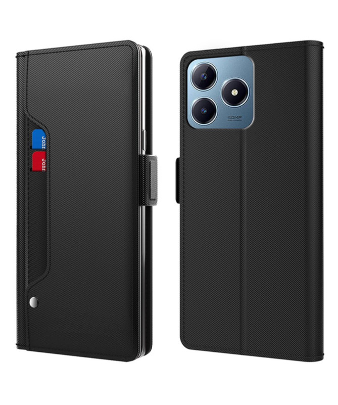 Realme C63 / C61 - Housse premium porte cartes avec miroir