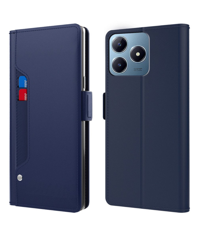Realme C63 / C61 - Housse premium porte cartes avec miroir