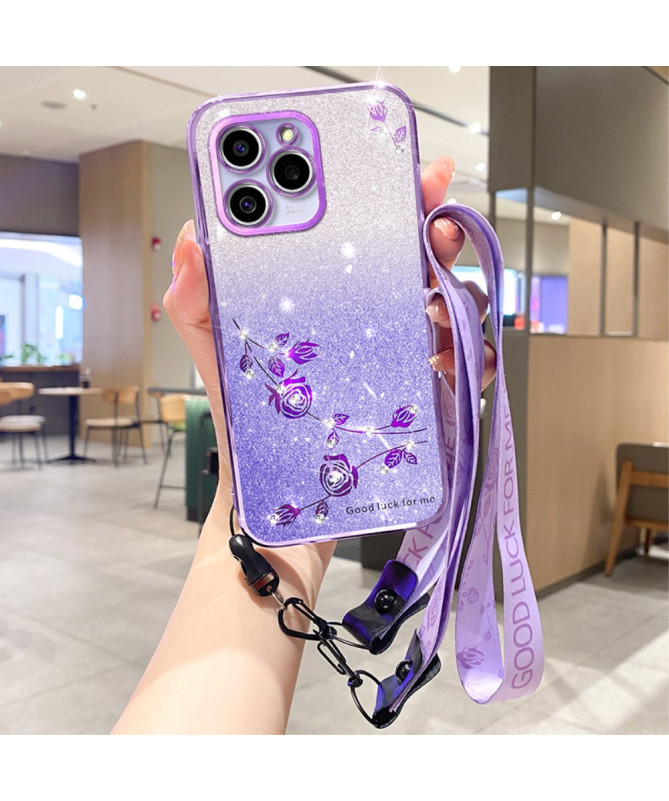 Realme C63 / C61 - Coque Glamour Glitz avec Sangle