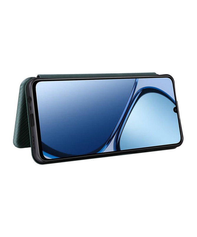 Realme C63 - Flip Cover design fibre de carbone